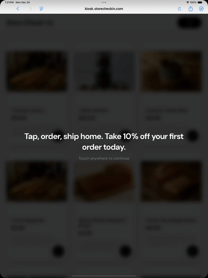 Store Check-In kiosk demo